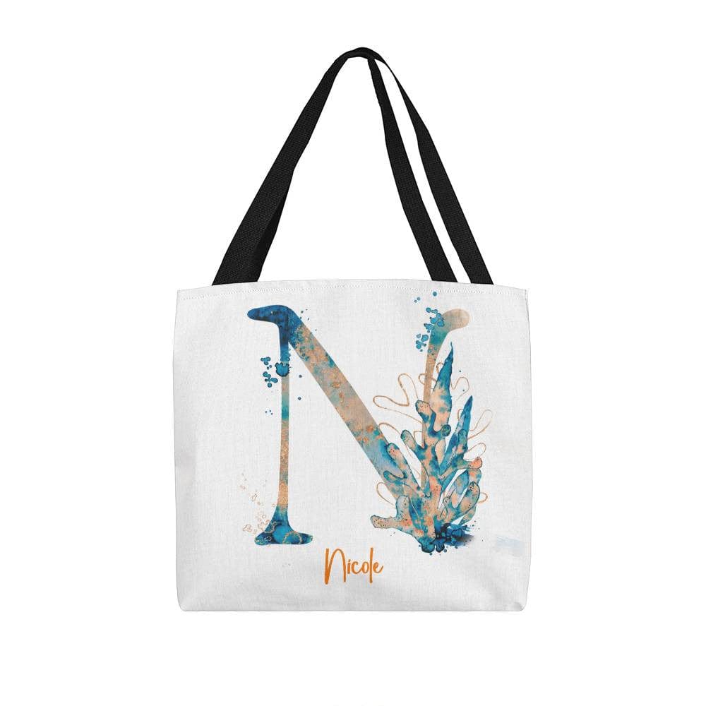 PERSONALIZABLE TOTE BAG | MONOGRAM - N | PERFECT GIFT for NANA, FIANCEE, DAUGHTER