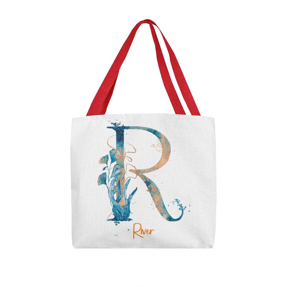 PERSONALIZABLE TOTE BAG | MONOGRAM - R | PERFECT GIFT for SISTER, SISTER-in-LAW, BFF