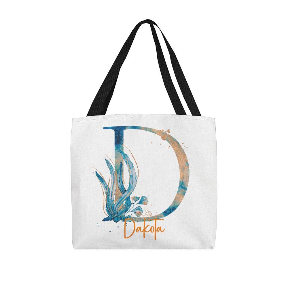 PERSONALIZABLE TOTE BAG | MONOGRAM - D | PERFECT GIFT for SISTER, MOM, BFF
