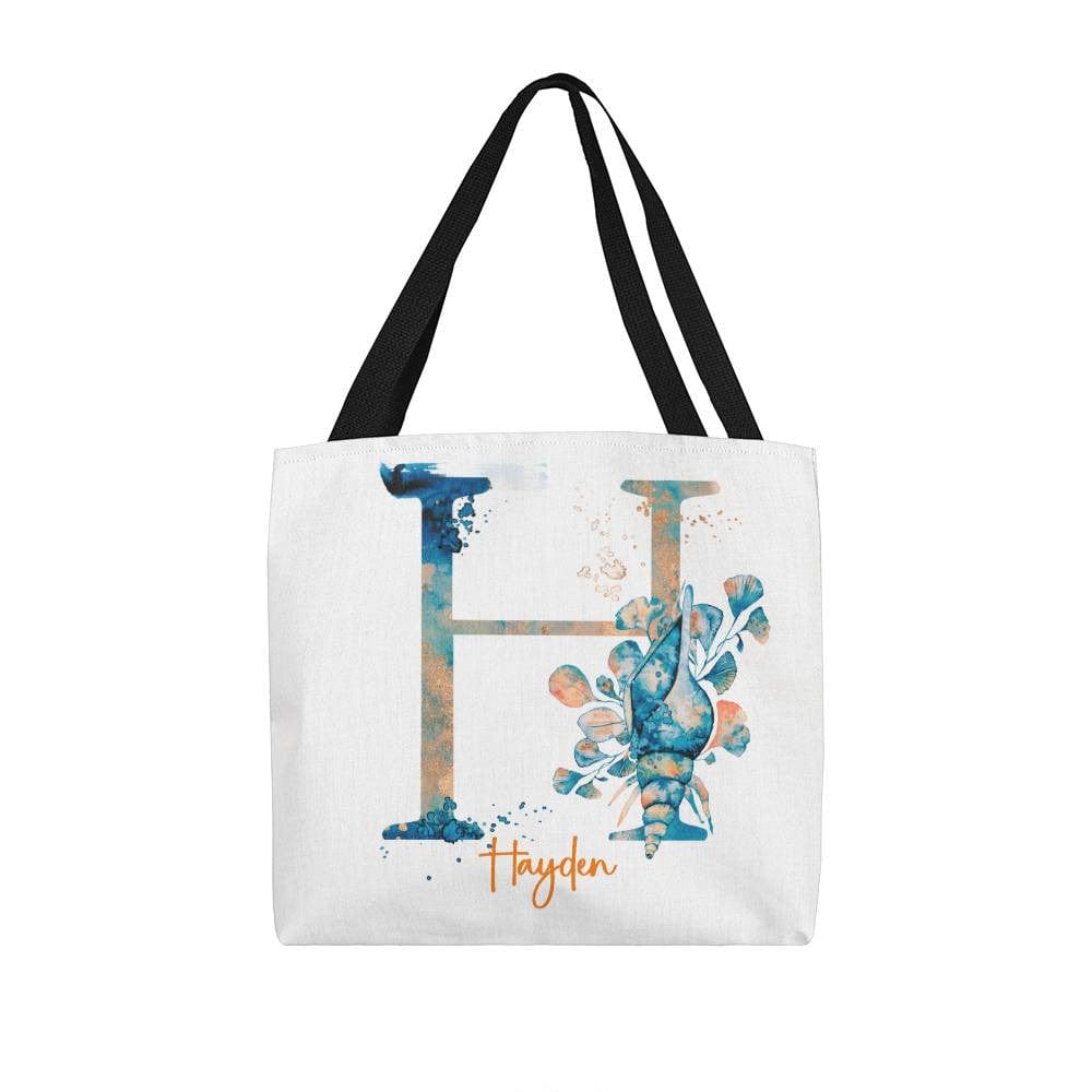 PERSONALIZABLE TOTE BAG | MONOGRAM - H | PERFECT GIFT for YOU, CO-WORKER, BFF