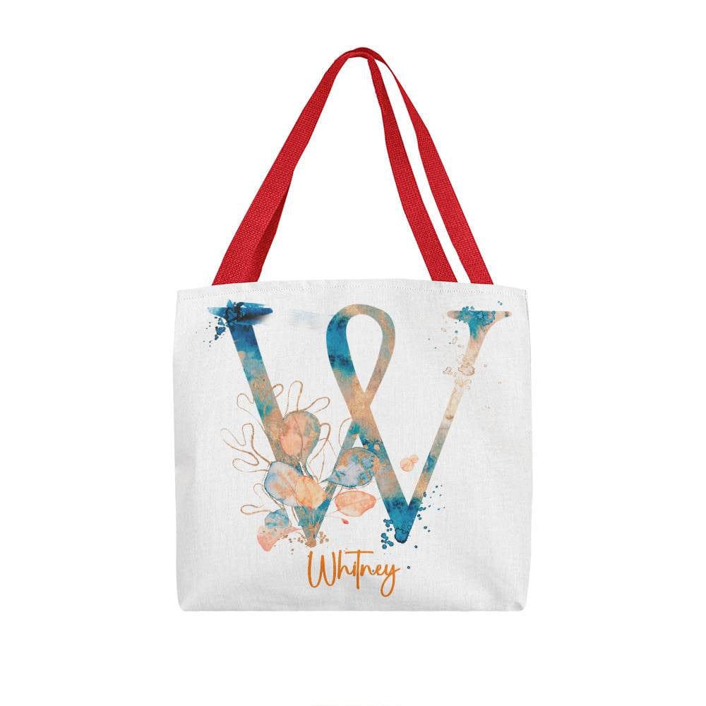 PERSONALIZABLE TOTE BAG | MONOGRAM - W | PERFECT GIFT for WIFE, SISTER-in-LAW, BFF