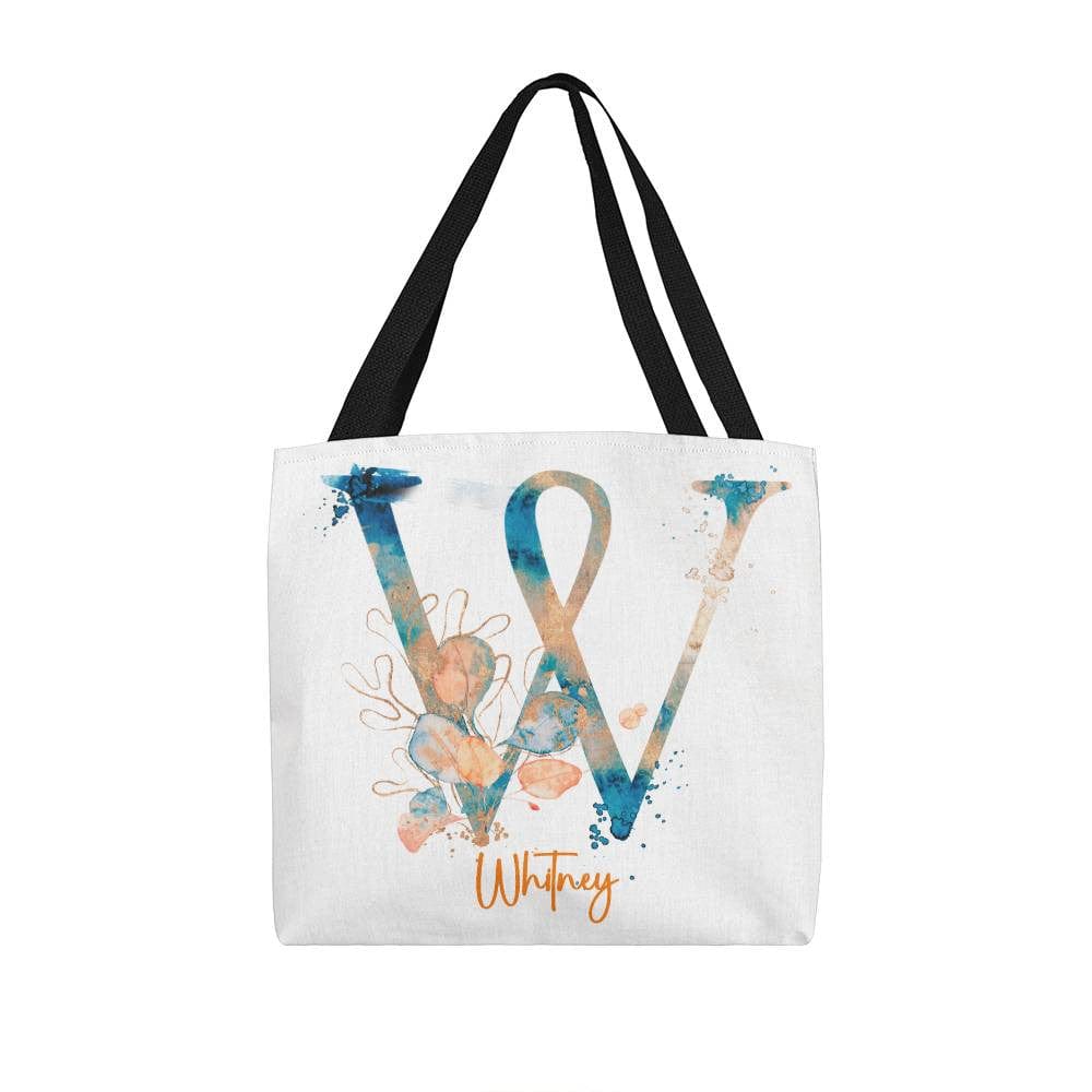 PERSONALIZABLE TOTE BAG | MONOGRAM - W | PERFECT GIFT for WIFE, SISTER-in-LAW, BFF
