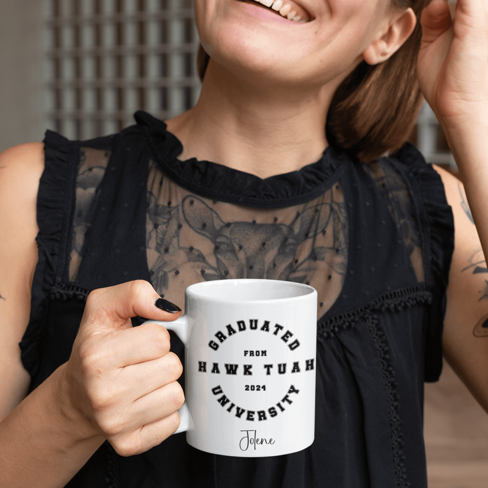 HAWK TUAH GRADUATE 2024 | 15oz MUG | PERSONALIZABLE