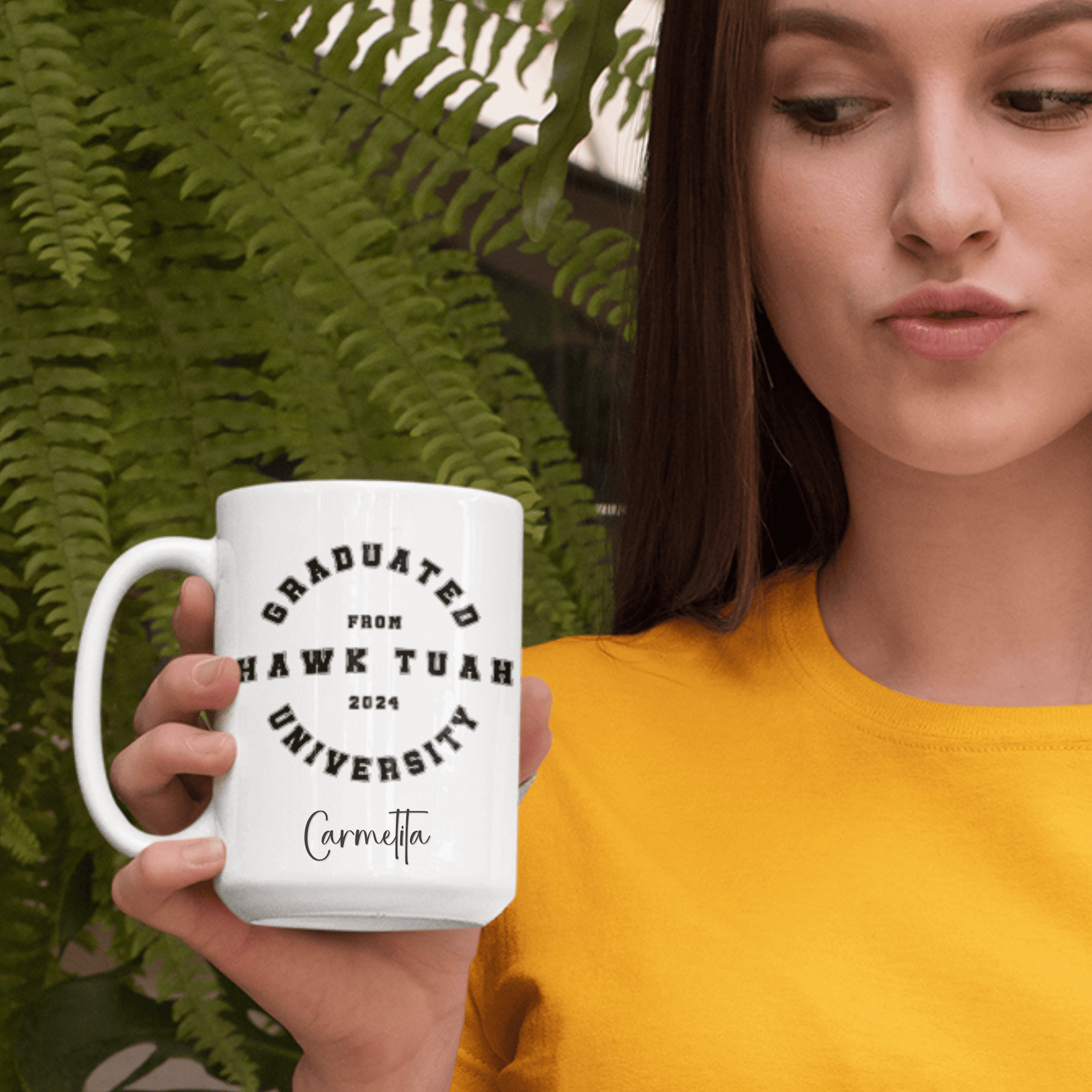 HAWK TUAH GRADUATE 2024 | 15oz MUG | PERSONALIZABLE