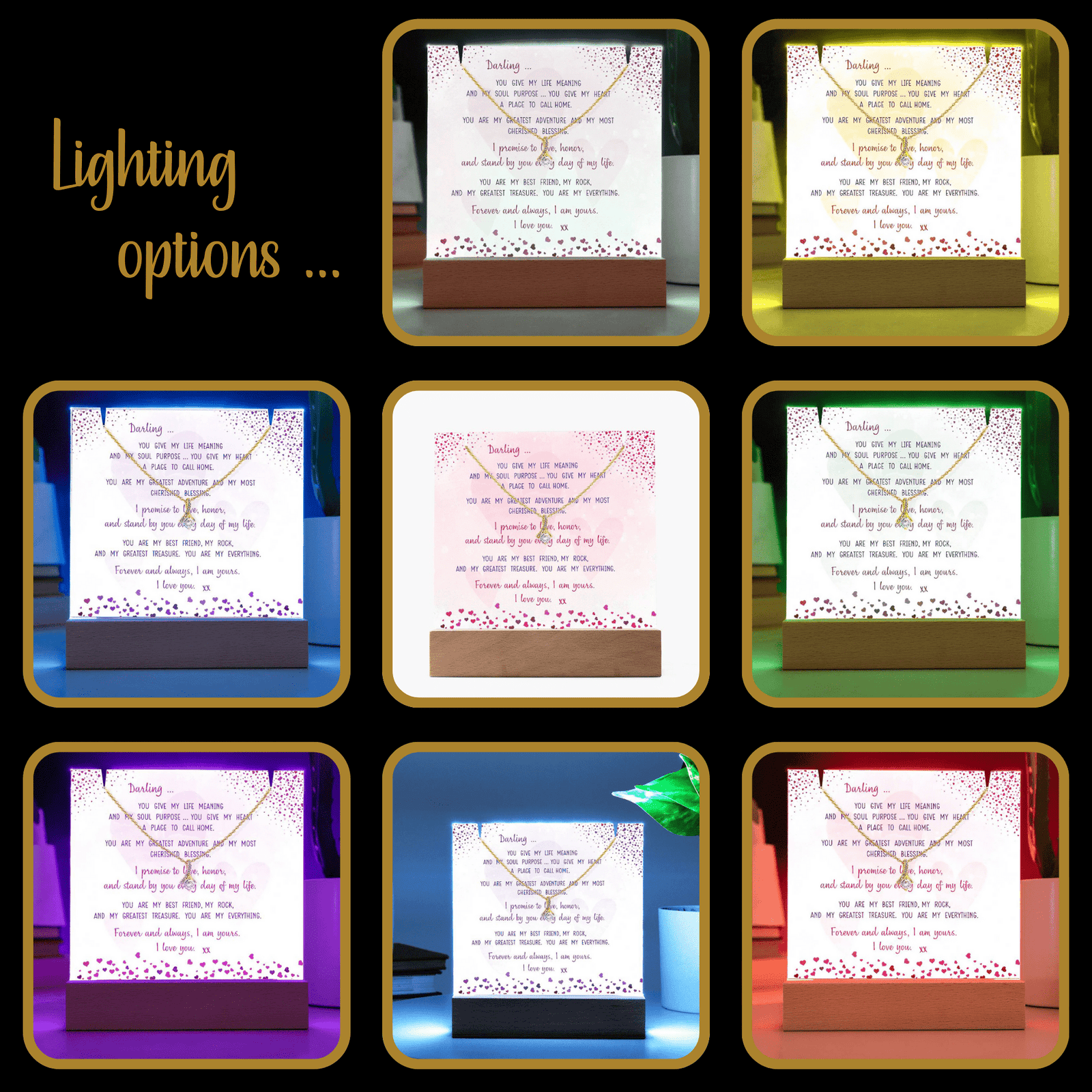 MY MOST CHERISHED BLESSING | 2-for-1 LED Nightlight with Alluring Beauty Necklace