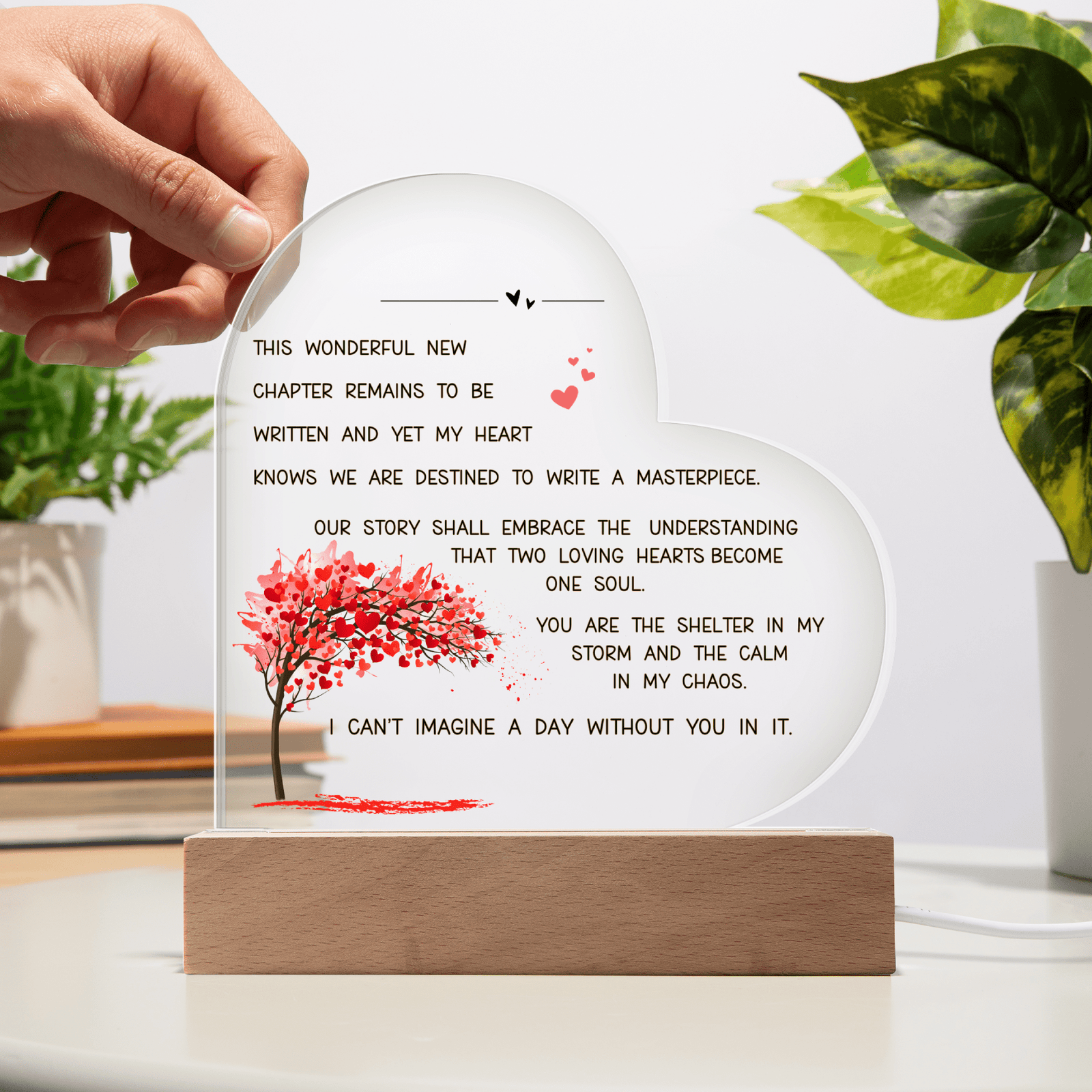 A HEART TOUCHING MESSAGE of LOVE and COMMITMENT | ACRYLIC HEART PLAQUE