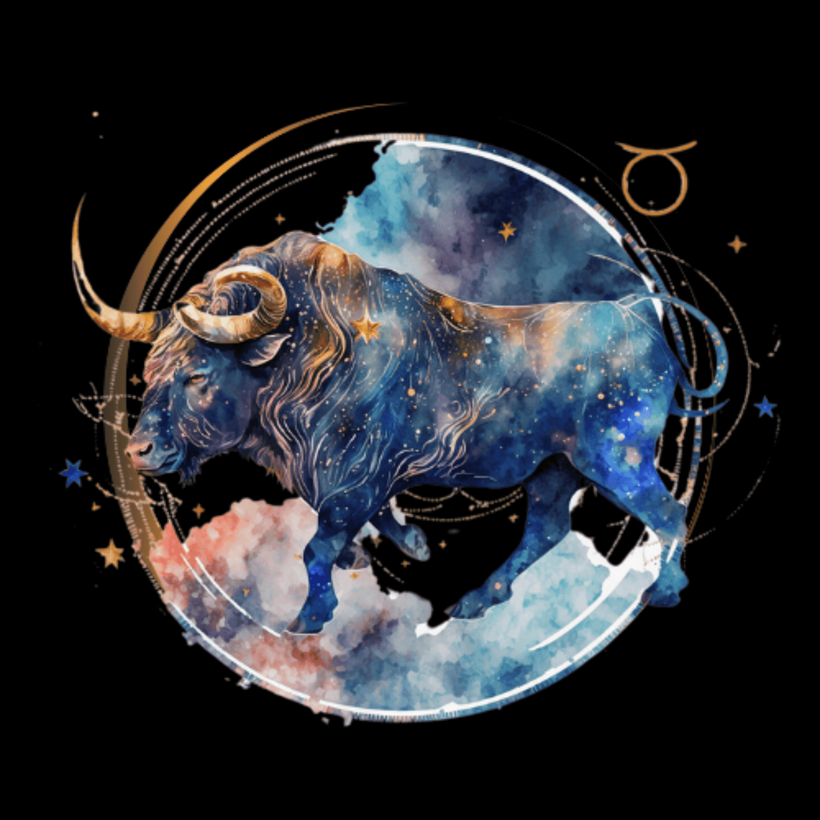 Custom Taurus star sign notebook with a magnetic, intense design, perfect for astrology lovers