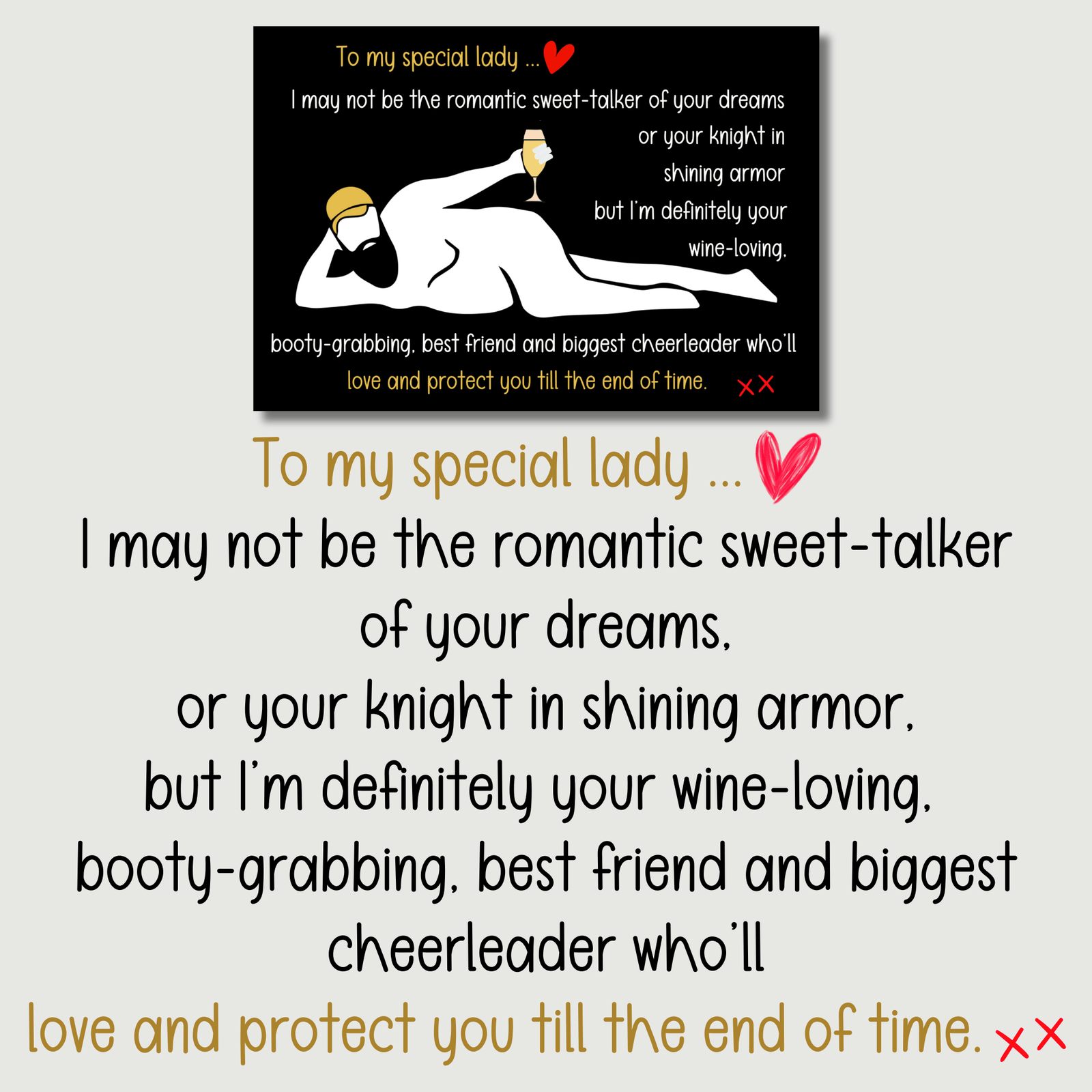 Teddy with WHITE WINE-LOVING message | Hilarious and Romantic Gift for Her