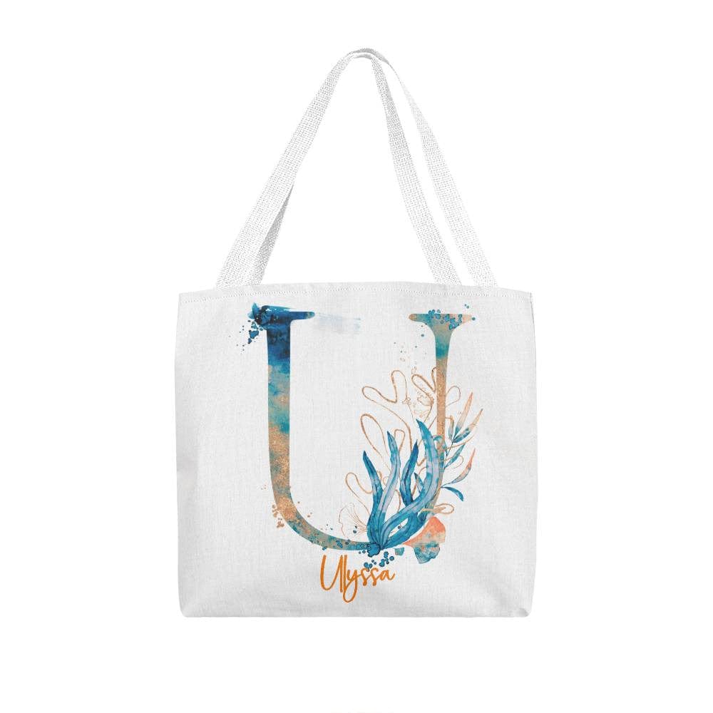 PERSONALIZABLE TOTE BAG | MONOGRAM - U | PERFECT GIFT for GRANDMA, SISTER, YOU