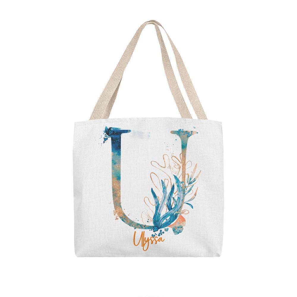PERSONALIZABLE TOTE BAG | MONOGRAM - U | PERFECT GIFT for GRANDMA, SISTER, YOU