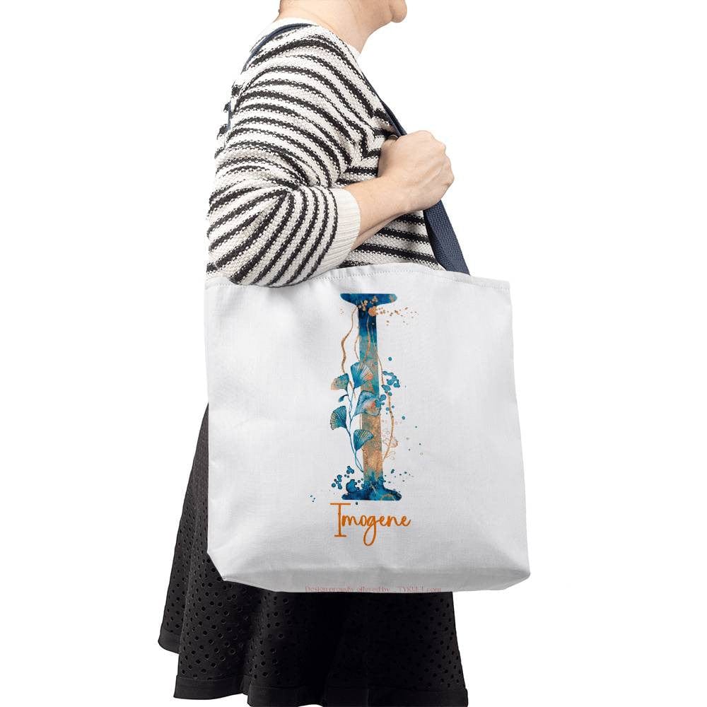 PERSONALIZABLE TOTE BAG | MONOGRAM - I | PERFECT GIFT for GRANDMA, SISTER, TEACHER