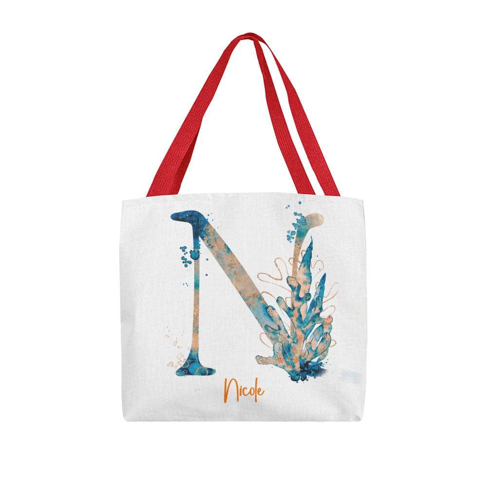 PERSONALIZABLE TOTE BAG | MONOGRAM - N | PERFECT GIFT for NANA, FIANCEE, DAUGHTER