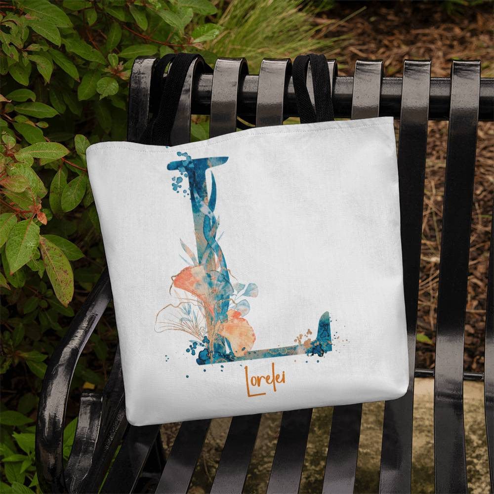 PERSONALIZABLE TOTE BAG | MONOGRAM - L | PERFECT GIFT for GRANDMA, YOU, DAUGHTER