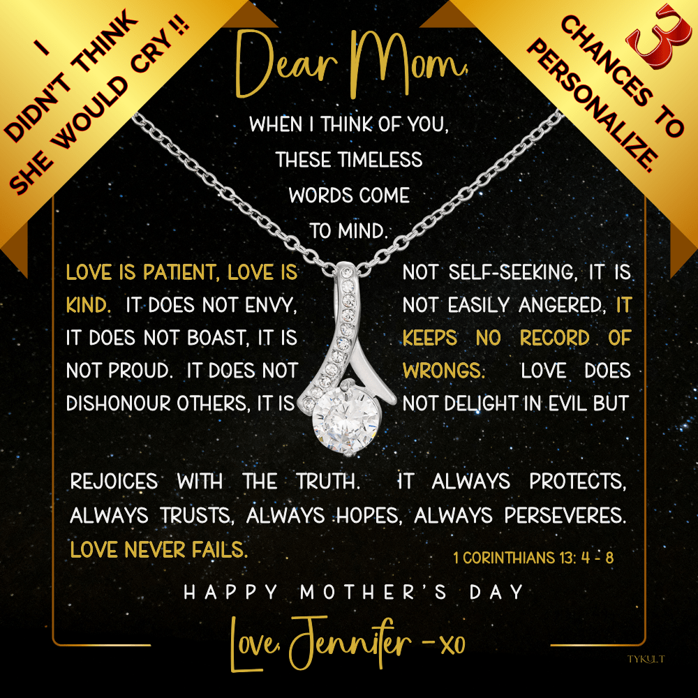 LOVE IS PATIENT - LOVE IS KIND | Mother's Day - Birthday Gift | PERSONALIZABLE MSG CARD