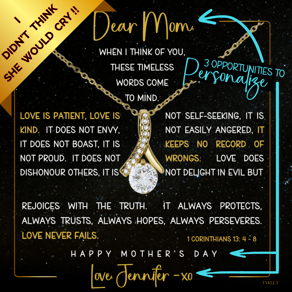 LOVE IS PATIENT - LOVE IS KIND | Mother's Day - Birthday Gift | PERSONALIZABLE MSG CARD