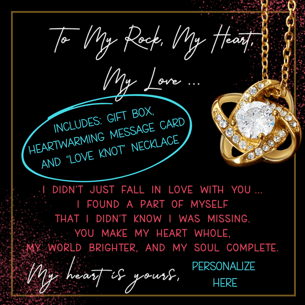 I DIDN&#39;T JUST FALL IN LOVE WITH YOU | Personalizable | LOVE KNOT NECKLACE