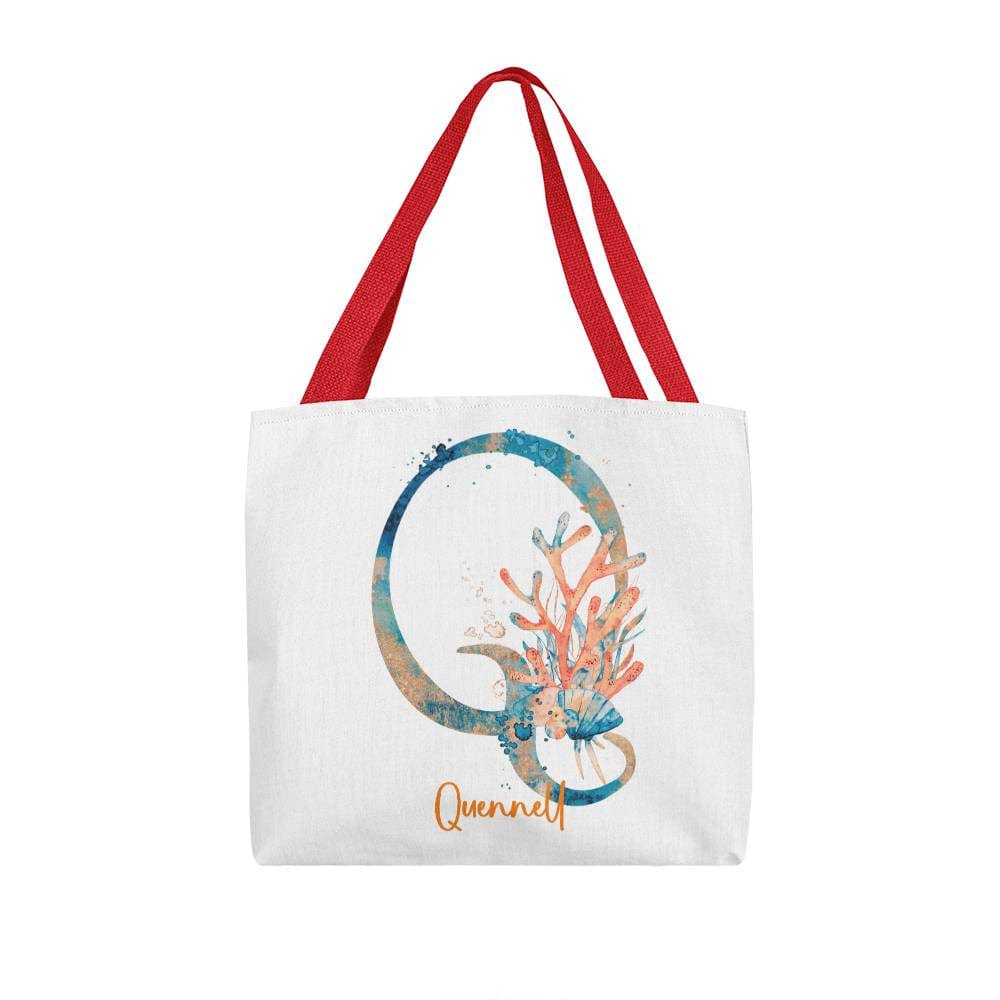 PERSONALIZABLE TOTE BAG | MONOGRAM - Q | PERFECT GIFT for SOULMATE, BFF, TEACHER