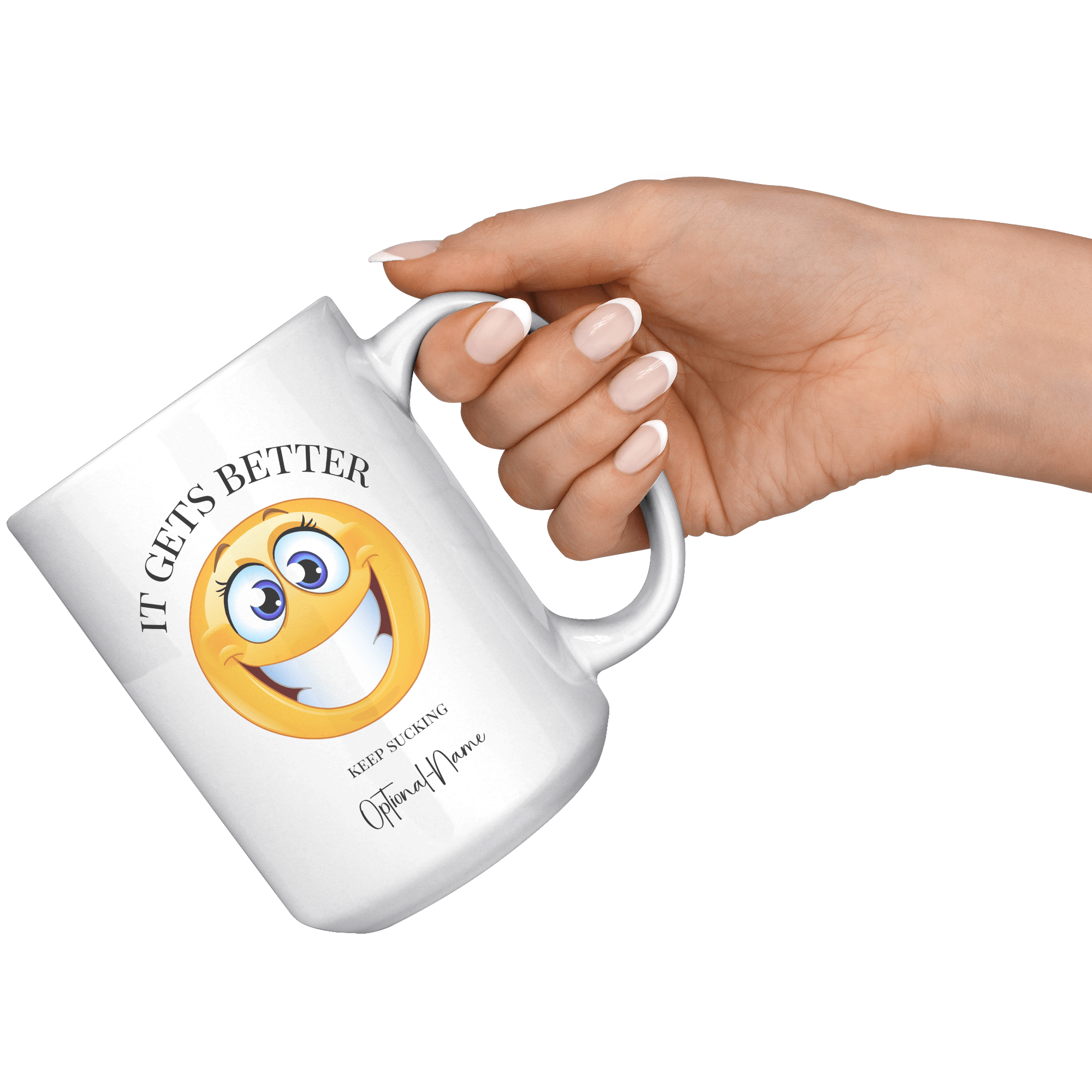 🇺🇸/🇨🇦 - IT GETS BETTER | 18+ | PERSONALIZABLE 15oz Two Tone MUG