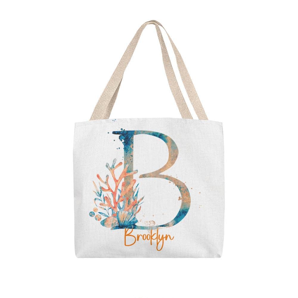 PERSONALIZABLE TOTE BAG | MONOGRAM - B | PERFECT GIFT for MOM, TEACHER, BFF