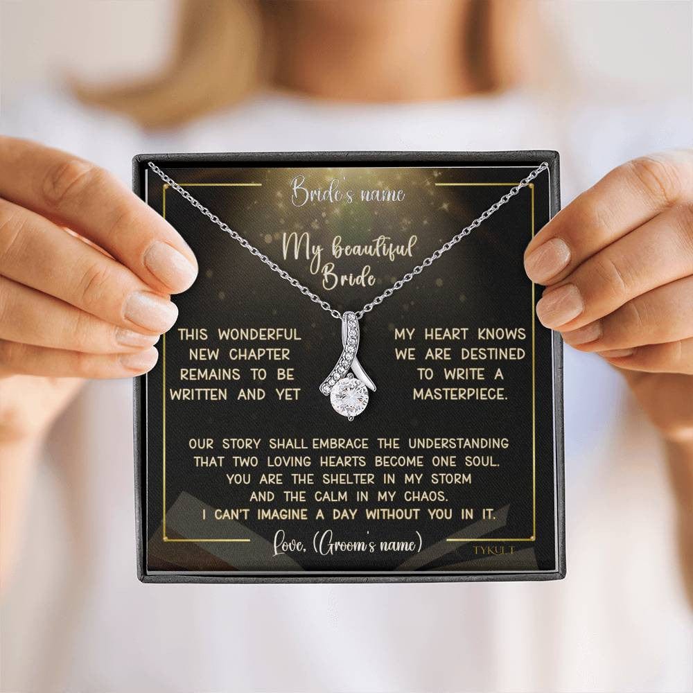 KEEPSAKE NECKLACE with HEARTWARMING WORDS of LOVE | GROOM to BRIDE