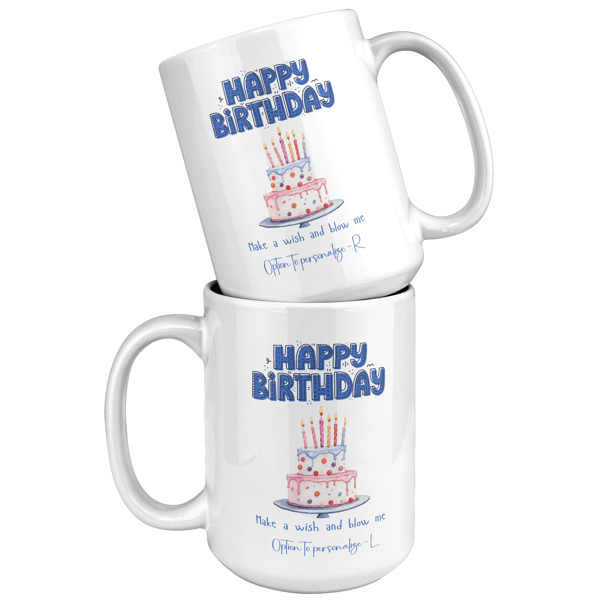 🇺🇸/🇨🇦 - HAPPY BIRTHDAY - BLOW | 18+ | PERSONALIZABLE 15oz Two Tone MUG