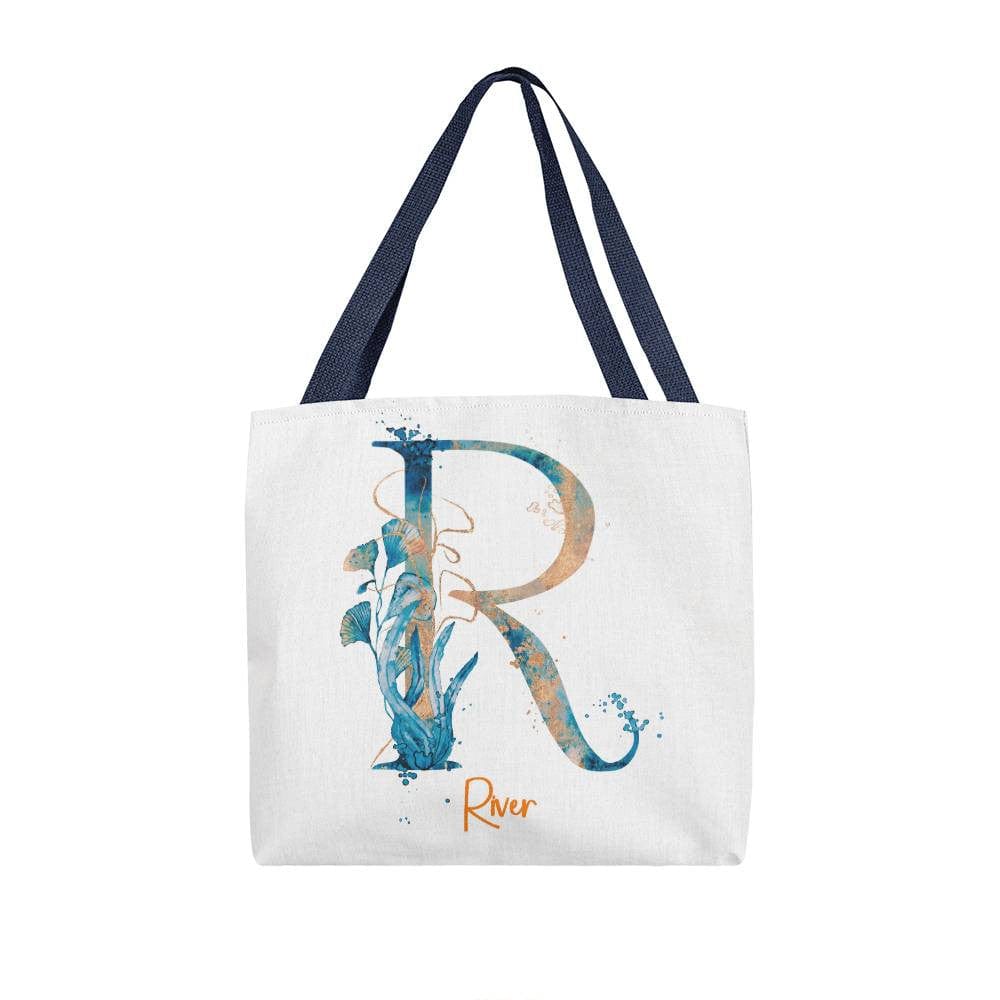 PERSONALIZABLE TOTE BAG | MONOGRAM - R | PERFECT GIFT for SISTER, SISTER-in-LAW, BFF