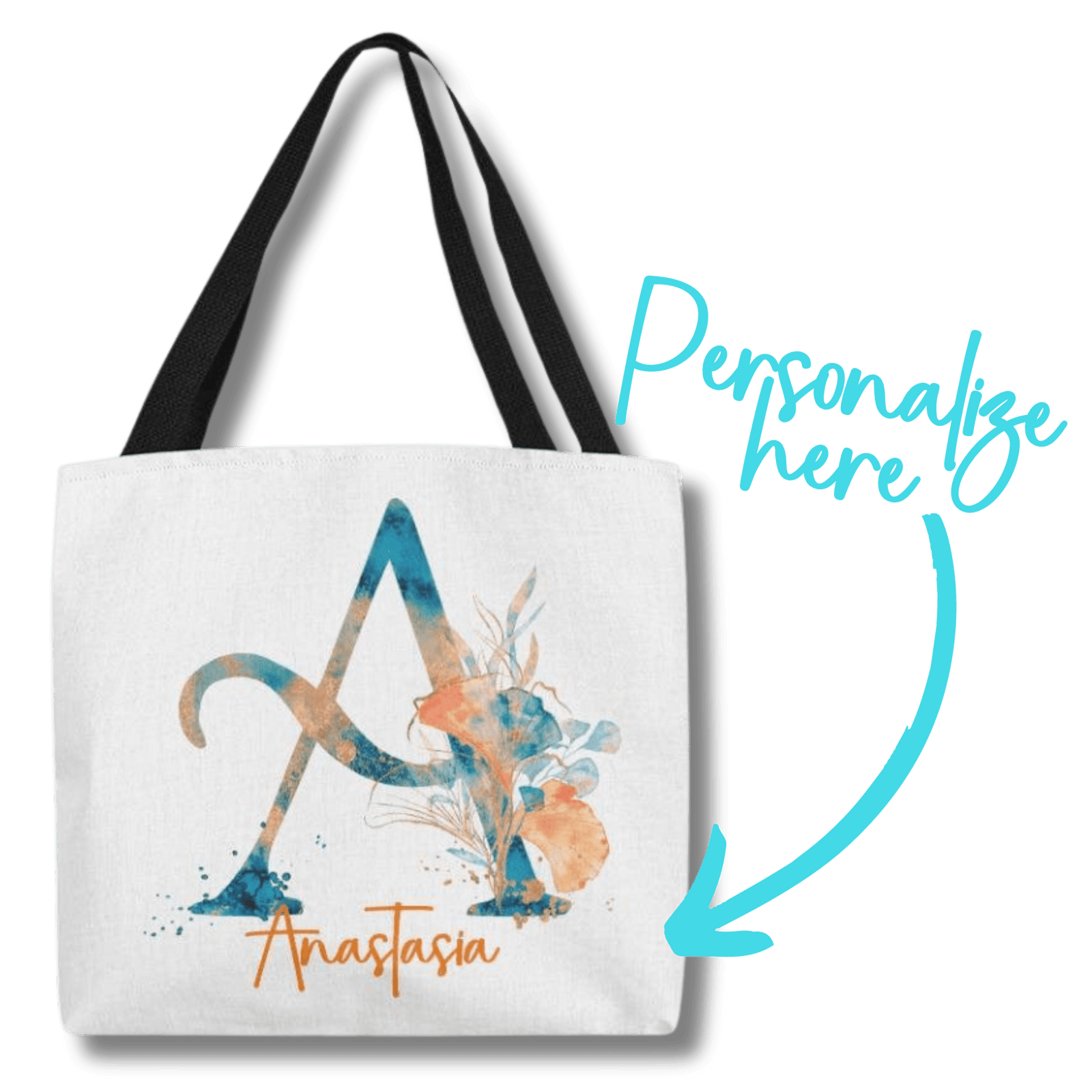 PERSONALIZABLE TOTE BAG | MONOGRAM - A | PERFECT GIFT for MOM, BFF or YOU