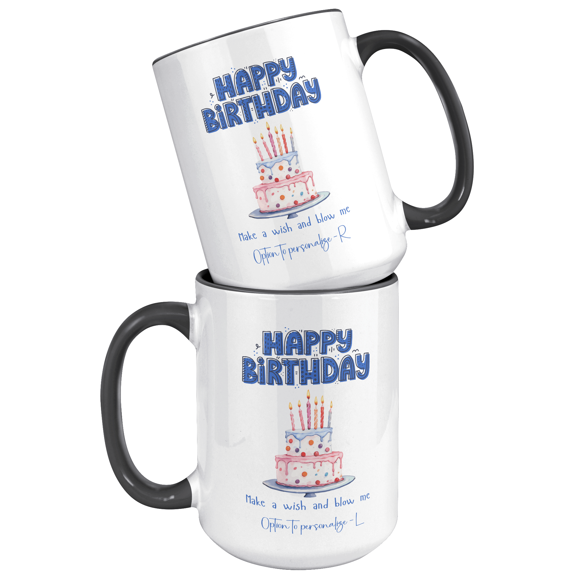 🇺🇸/🇨🇦 - HAPPY BIRTHDAY - BLOW | 18+ | PERSONALIZABLE 15oz Two Tone MUG