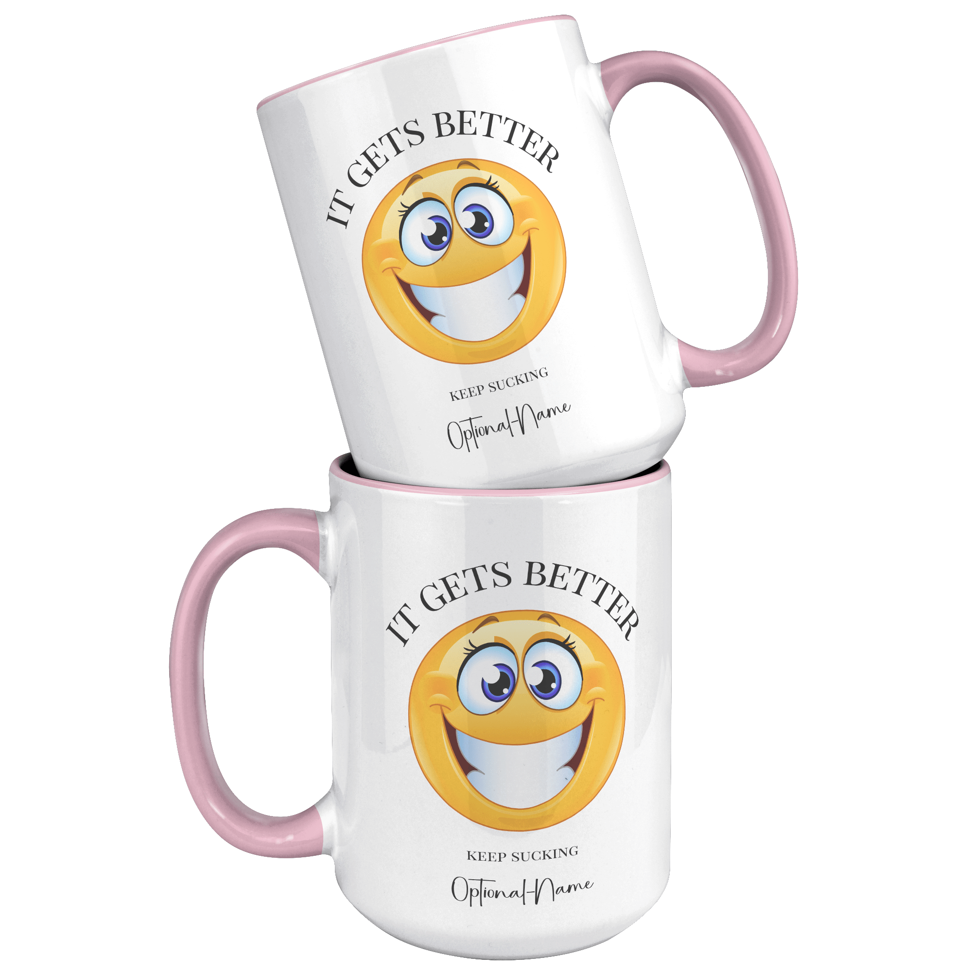 IT GETS BETTER | 18+ | PERSONALIZABLE 15oz Two Tone MUG