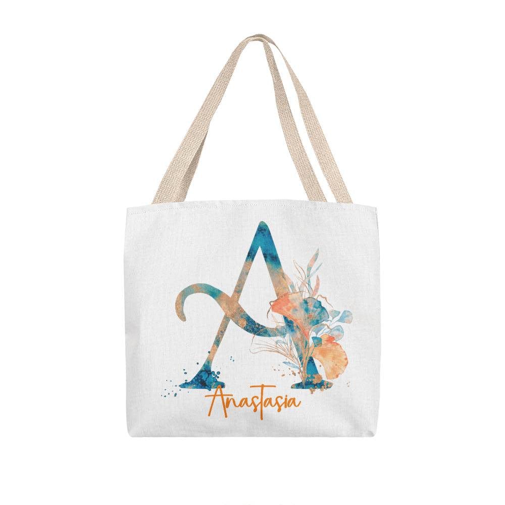 PERSONALIZABLE TOTE BAG | MONOGRAM - A | PERFECT GIFT for MOM, BFF or YOU