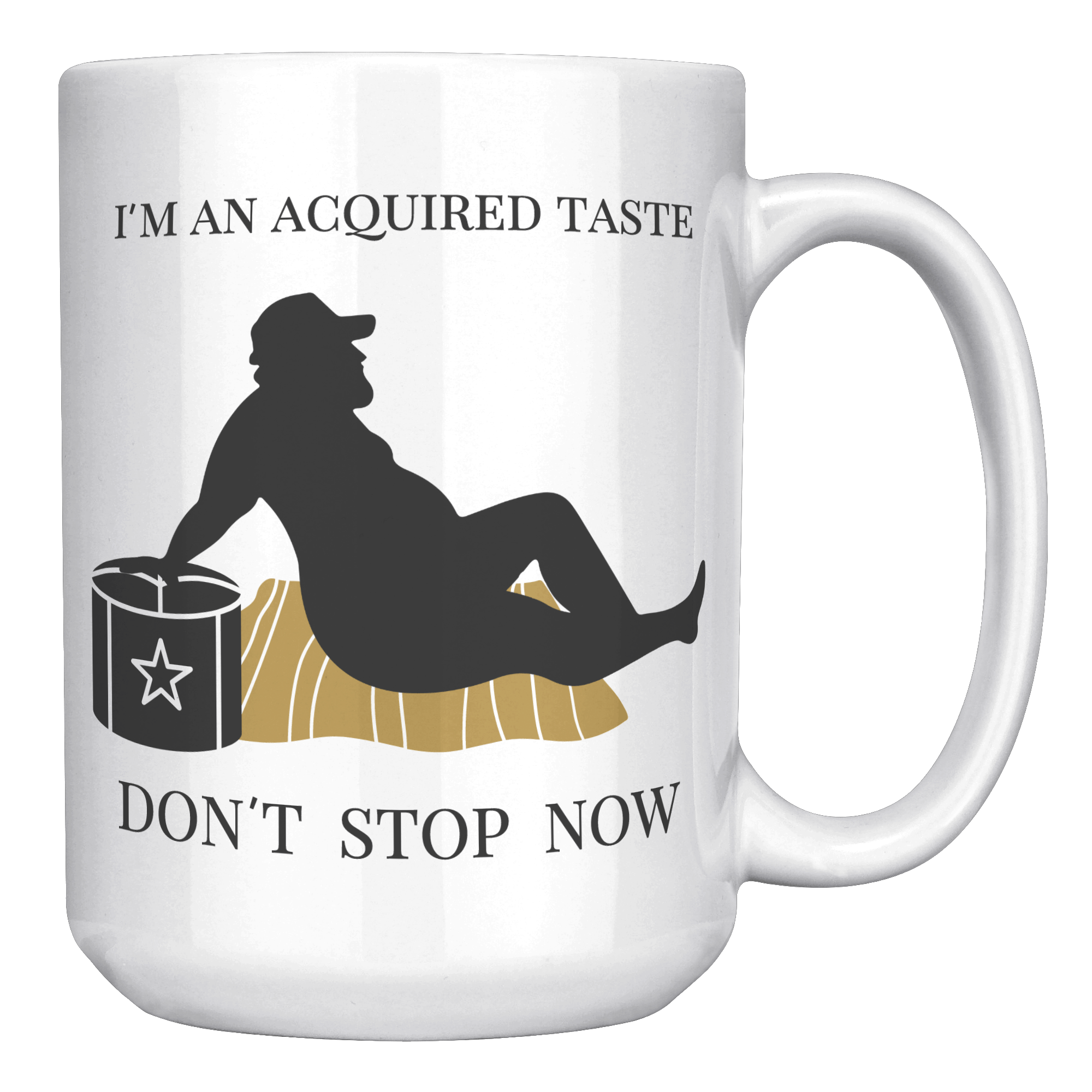 🇺🇸/🇨🇦 - 15 OZ NAUGHTY MUG - FUN GAG GIFT for HIM - I'M AN ACQUIRED TASTE