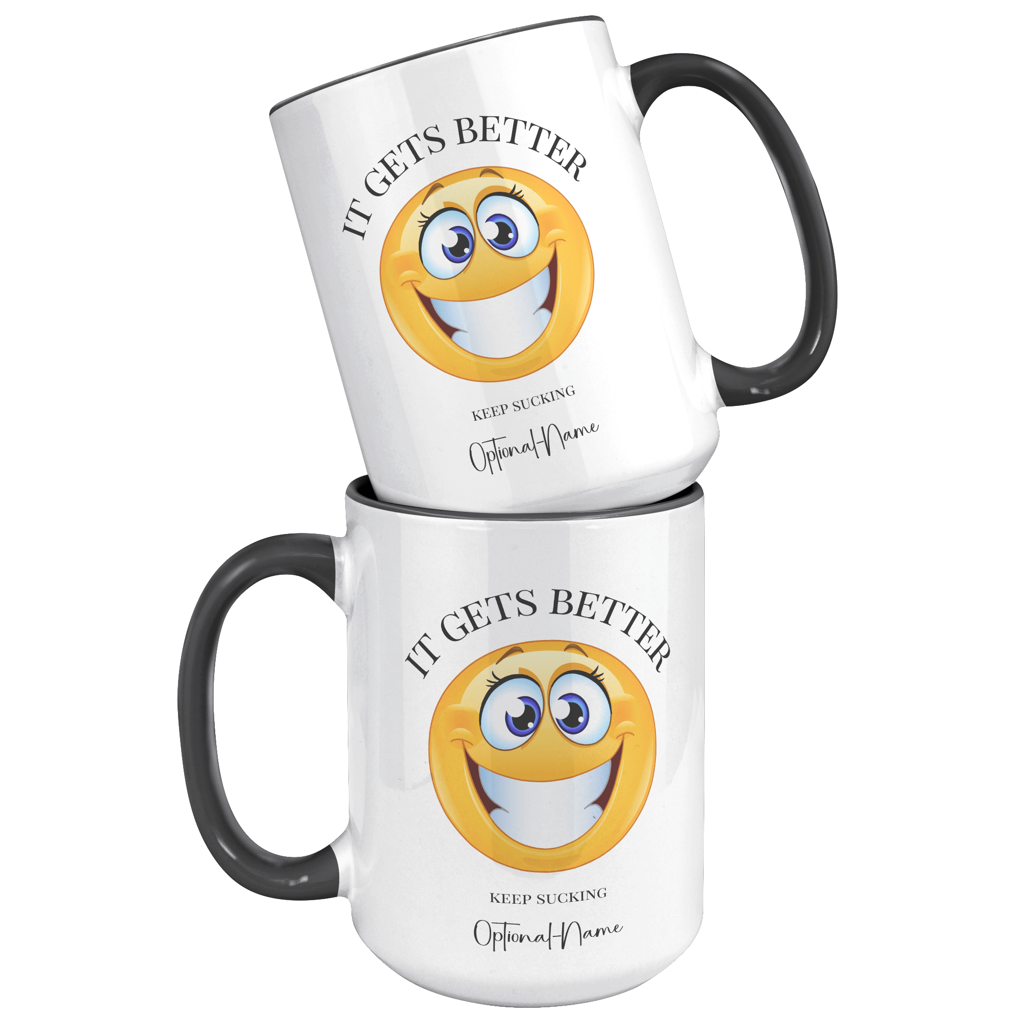 🇺🇸/🇨🇦 - IT GETS BETTER | 18+ | PERSONALIZABLE 15oz Two Tone MUG