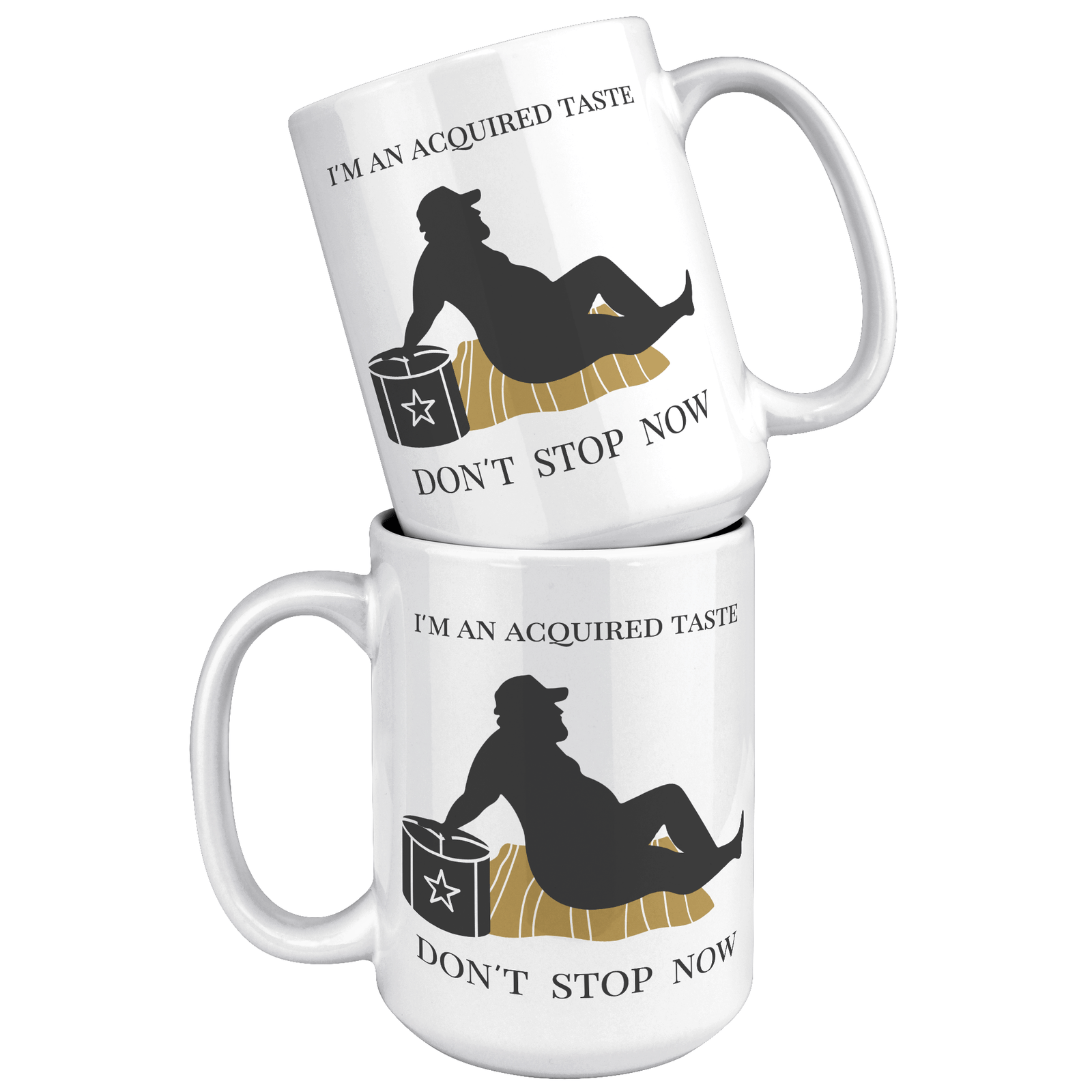 15 OZ NAUGHTY MUG - FUN GAG GIFT for HIM - I'M AN ACQUIRED TASTE