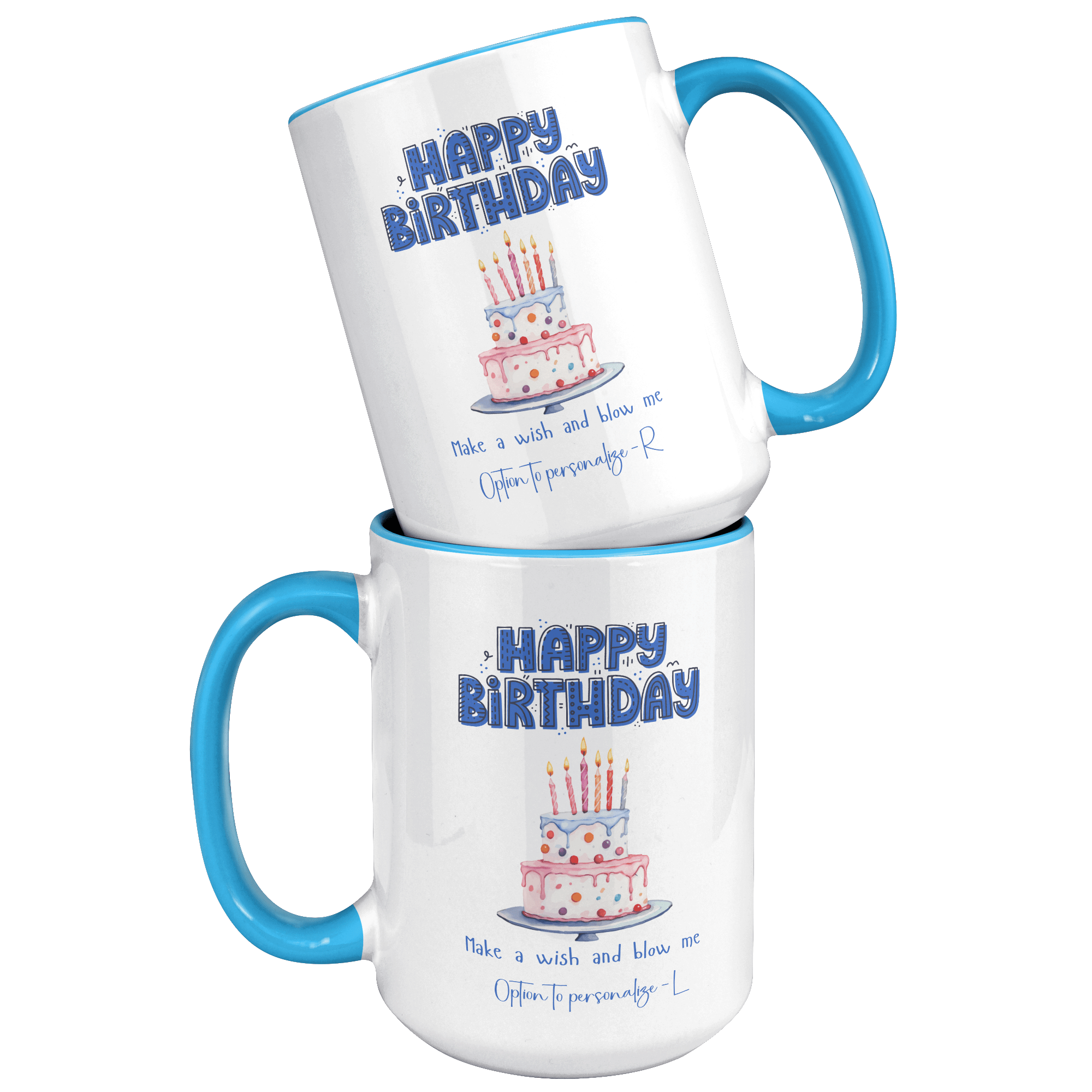 🇺🇸/🇨🇦 - HAPPY BIRTHDAY - BLOW | 18+ | PERSONALIZABLE 15oz Two Tone MUG