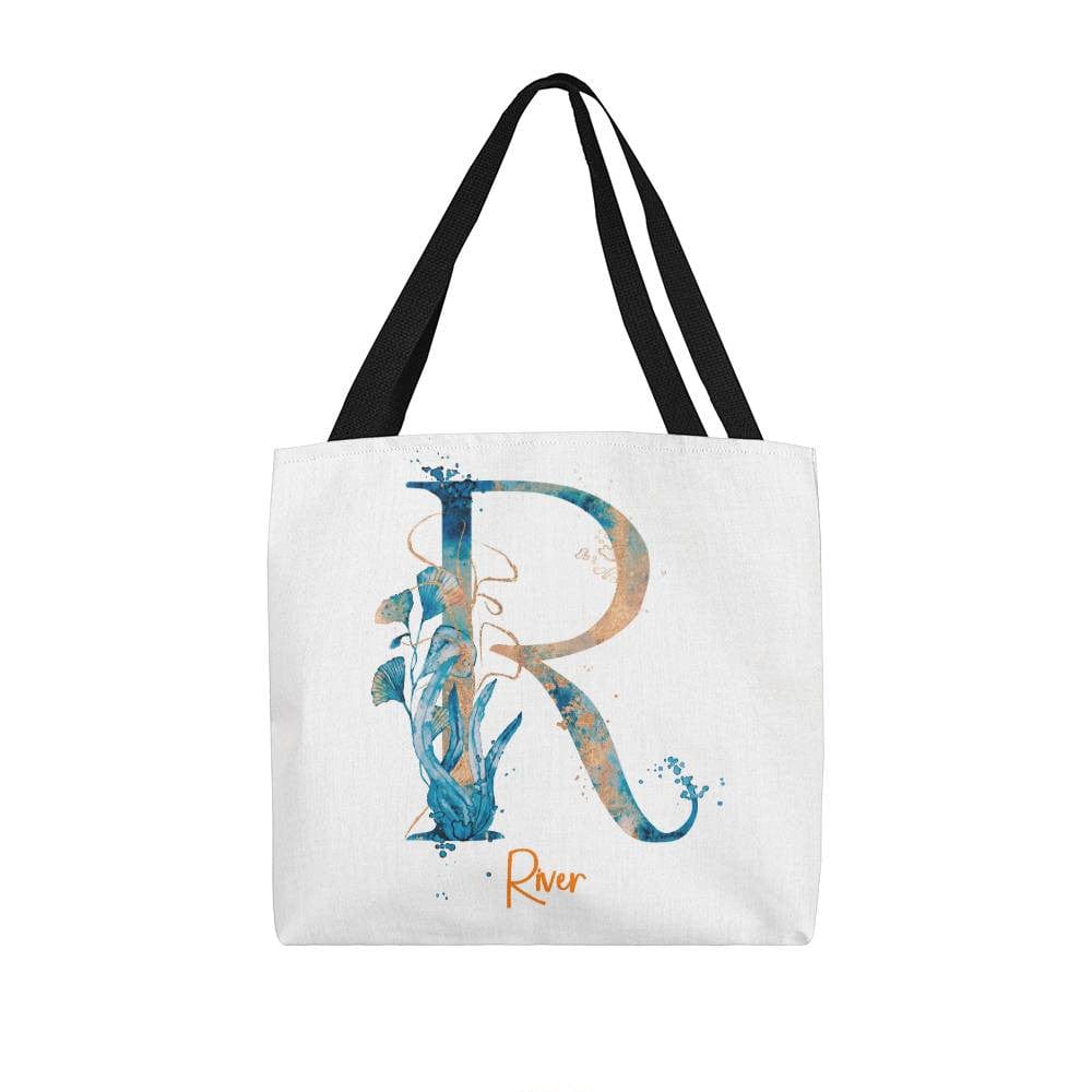 PERSONALIZABLE TOTE BAG | MONOGRAM - R | PERFECT GIFT for SISTER, SISTER-in-LAW, BFF