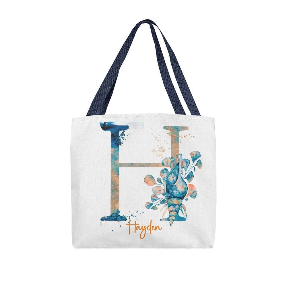 PERSONALIZABLE TOTE BAG | MONOGRAM - H | PERFECT GIFT for YOU, CO-WORKER, BFF