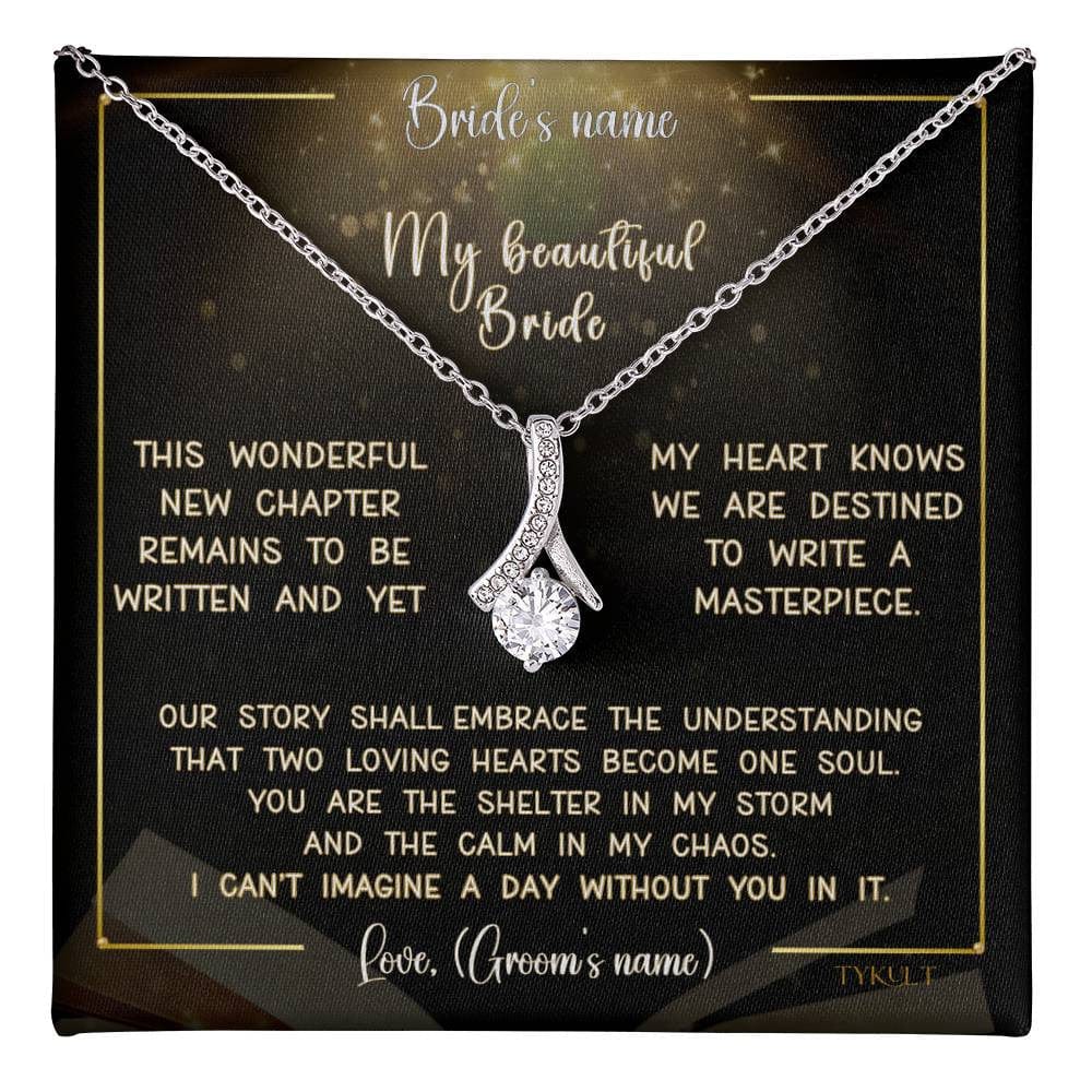 KEEPSAKE NECKLACE with HEARTWARMING WORDS of LOVE | GROOM to BRIDE