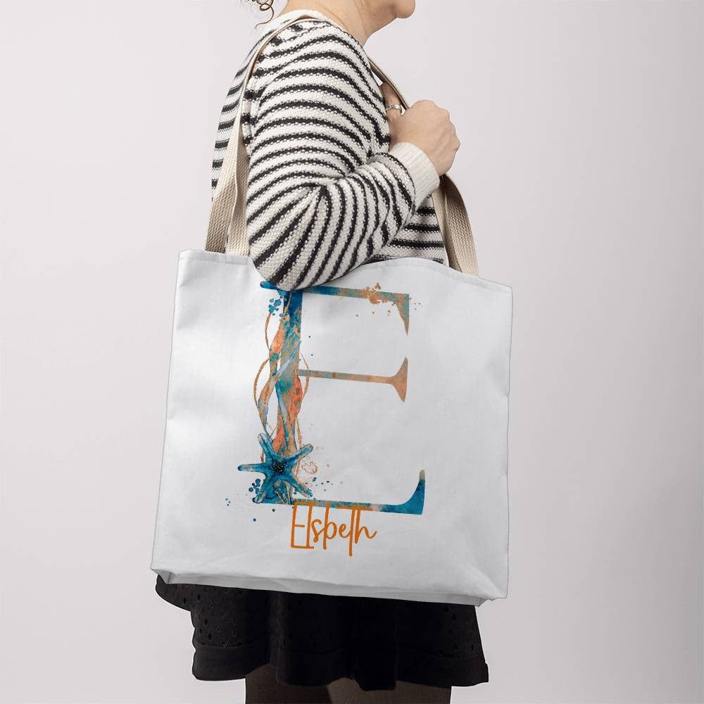 PERSONALIZABLE TOTE BAG | MONOGRAM - E | PERFECT GIFT for CO-WORKER, TEACHER, YOU