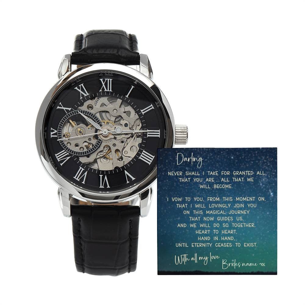 LOVING MESSAGE FROM BRIDE to GROOM | TIMELESS OPENWORK WATCH