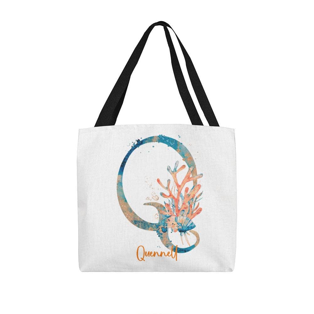 PERSONALIZABLE TOTE BAG | MONOGRAM - Q | PERFECT GIFT for SOULMATE, BFF, TEACHER