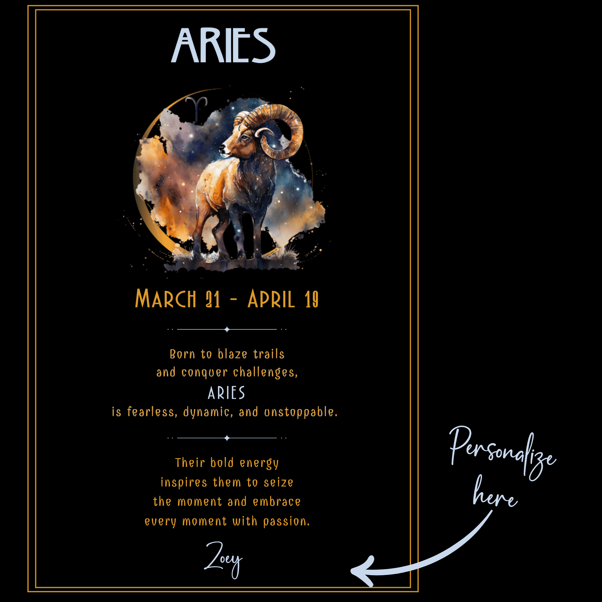 Aries Personality: A bold trailblazer with fiery passion, always seizing the moment with courage and drive