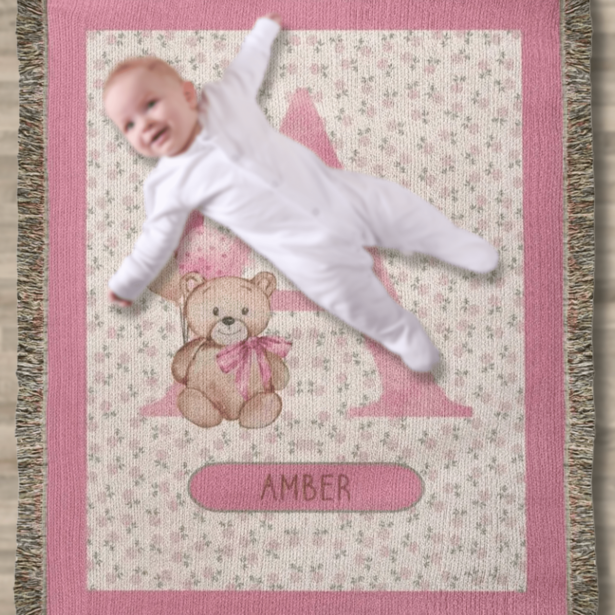 Personalizable A to Z Quality HEIRLOOM BLANKET for little Girl.  Perfect gift for Daughter or Granddaughter.