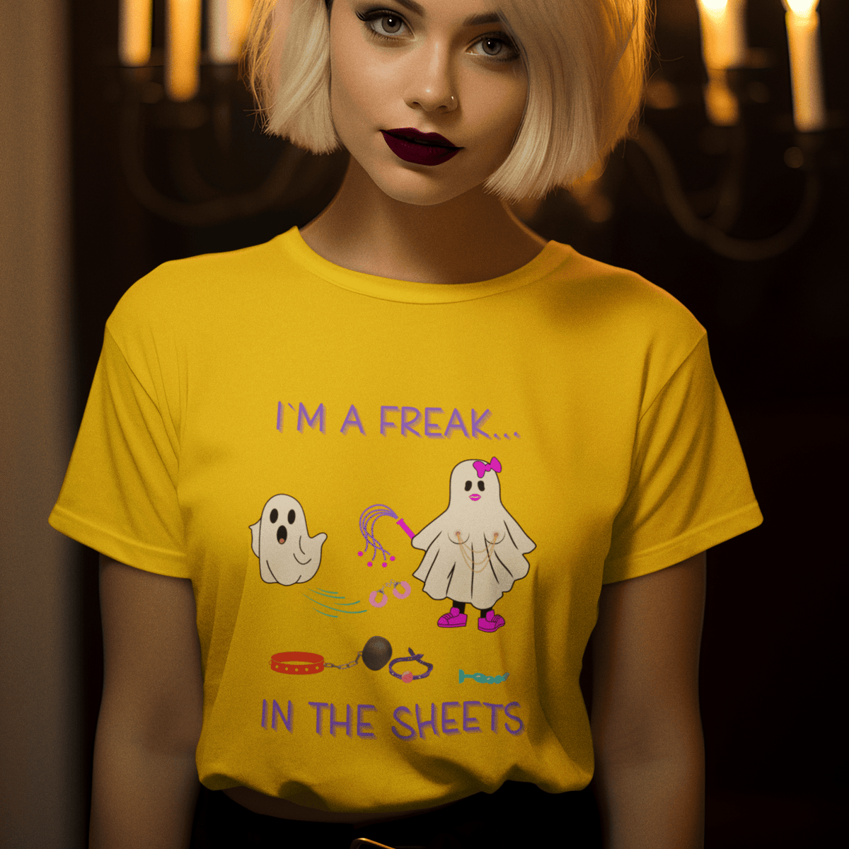 I&#39;M A FREAK IN THE SHEETS | HALLOWEEN | MATURE | T-SHIRT