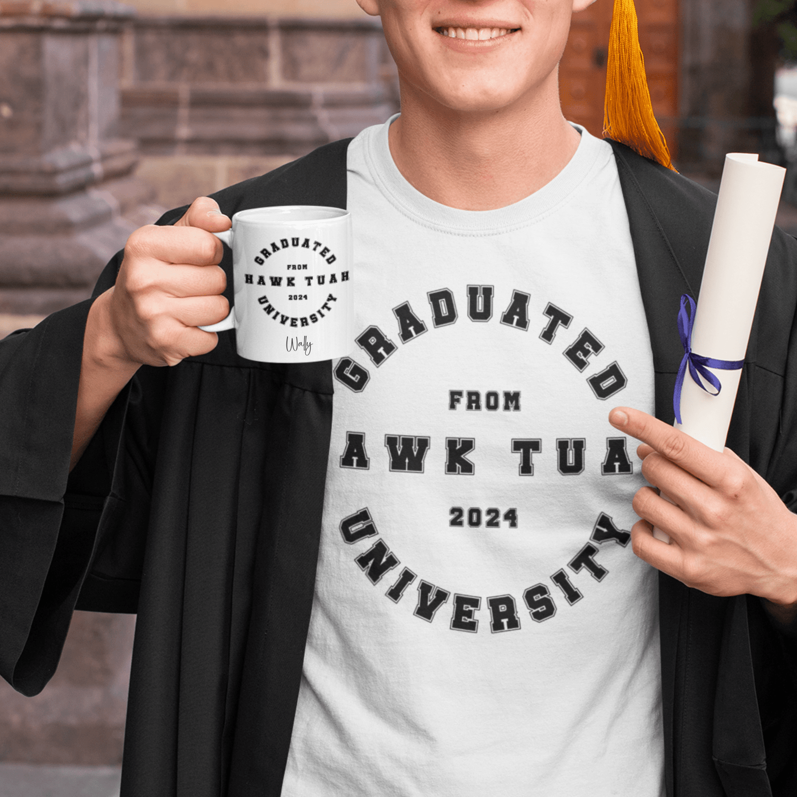HAWK TUAH GRADUATE 2024 | 15oz MUG | PERSONALIZABLE