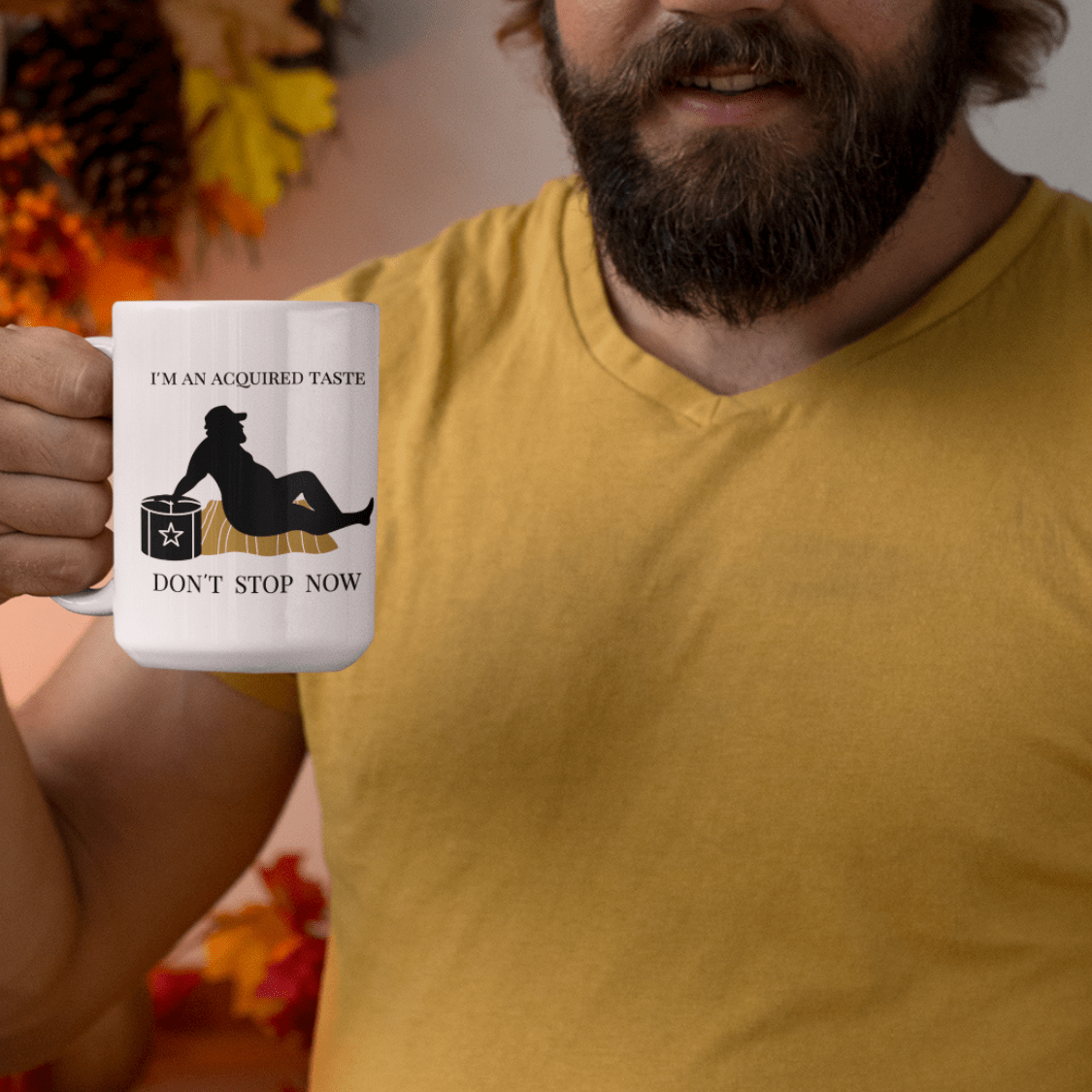 15 OZ NAUGHTY MUG - FUN GAG GIFT for HIM - I'M AN ACQUIRED TASTE