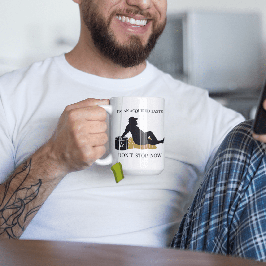 15 OZ NAUGHTY MUG - FUN GAG GIFT for HIM - I'M AN ACQUIRED TASTE