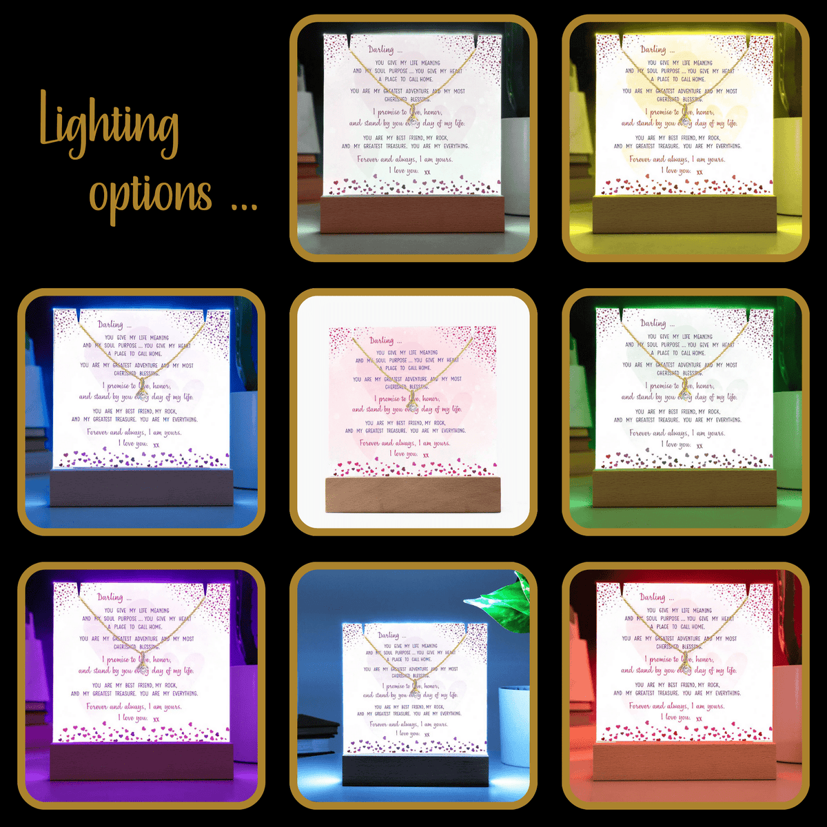 MY MOST CHERISHED BLESSING | 2-for-1 LED Nightlight with Alluring Beauty Necklace