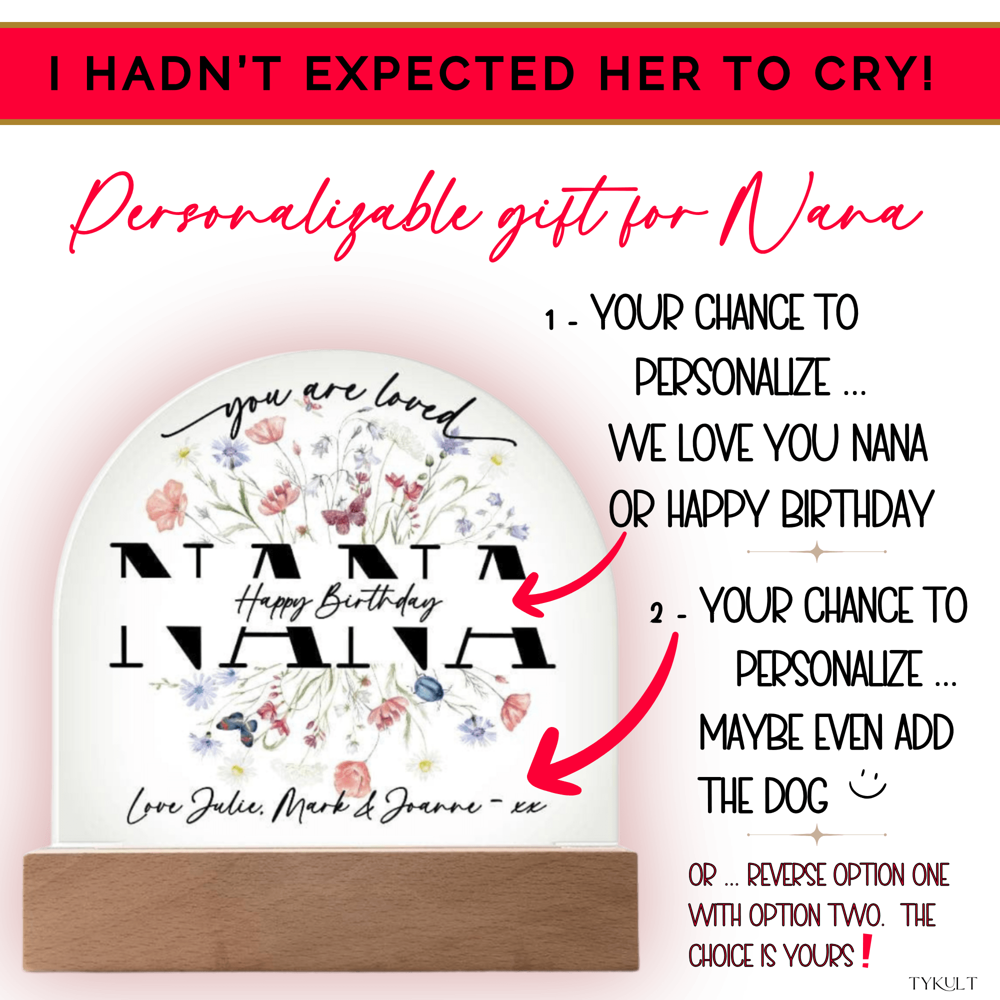 NANA | YOU ARE LOVED | Acrylic Plaque | Mother's Day or Birthday Gift | PERSONALIZABLE