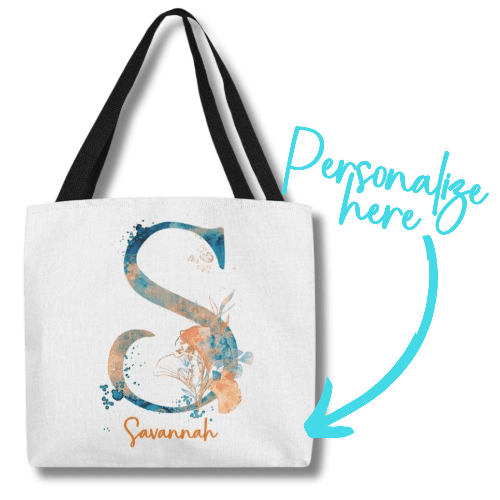 PERSONALIZABLE TOTE BAG | MONOGRAM - S | PERFECT GIFT for SISTER, STEP-SISTER, SISTER-in-LAW