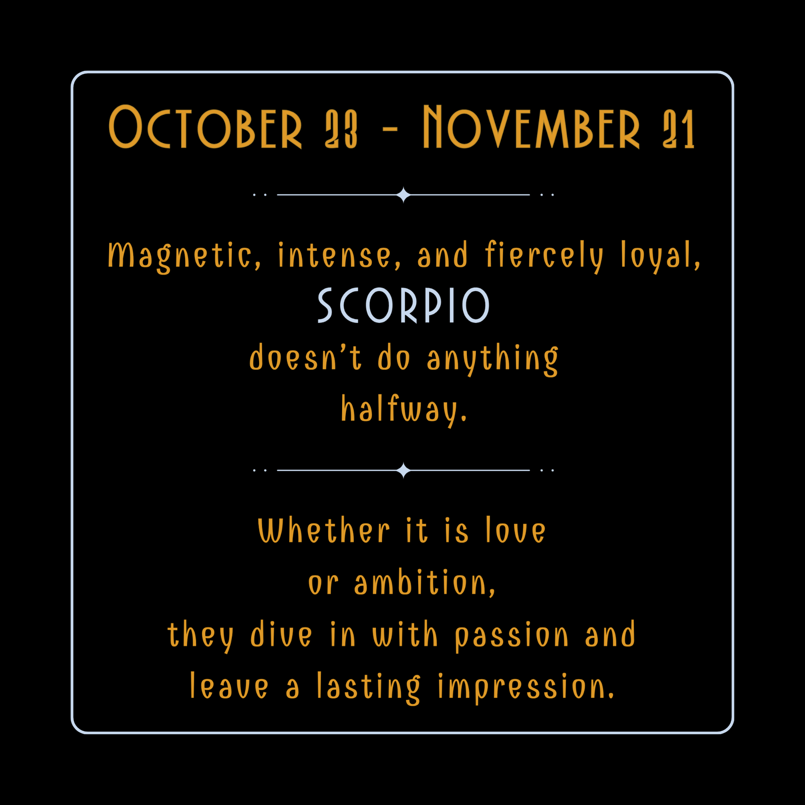 Scorpio astrology gift journal featuring a cosmic black-and-gold cover, deep insights, and elegant design